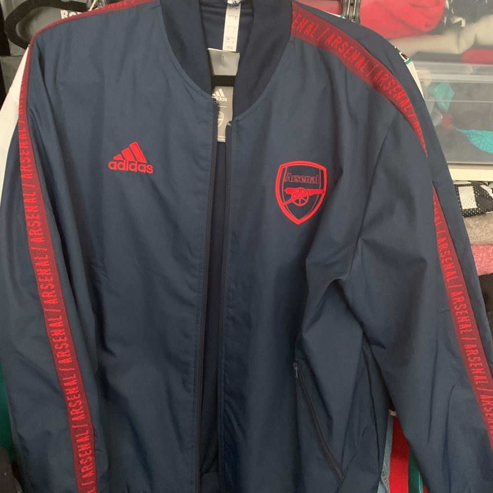 Adidas Arsenal Navy Jacket with Red Accents RARE New With Tags